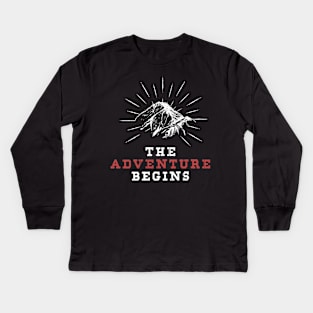 The Adventure Begins Stay Wild And Go Outside Into Wild Kids Long Sleeve T-Shirt